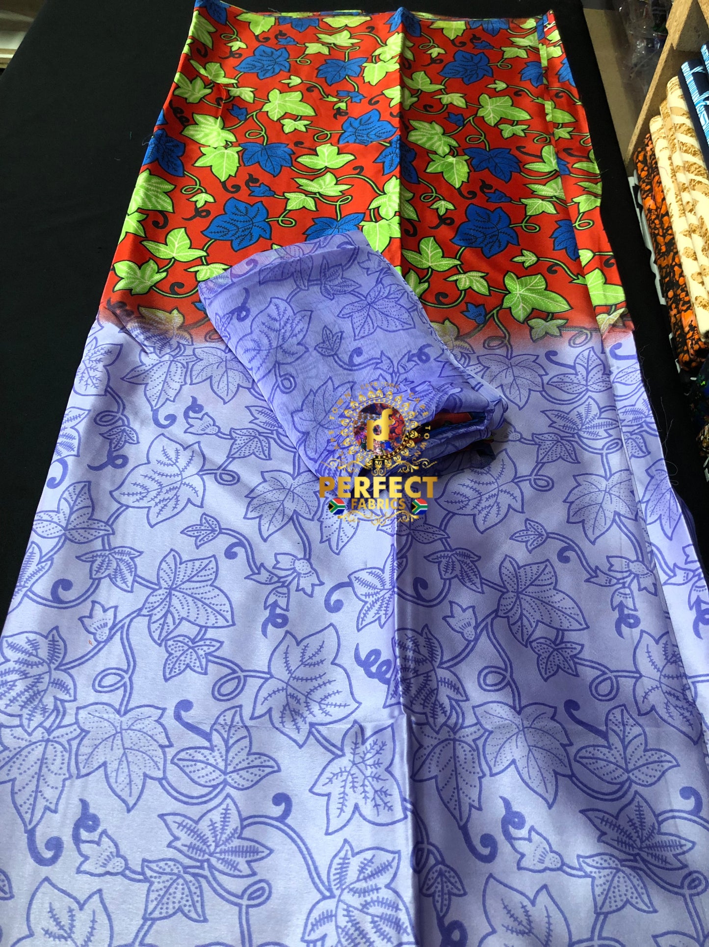 Floral Two Toned Silk Set