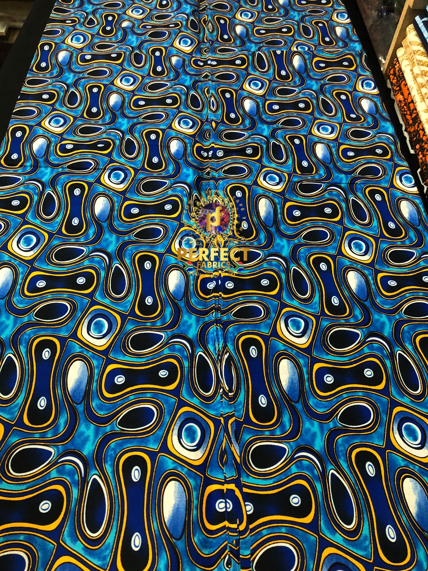 Unique Blue Cotton Ankara