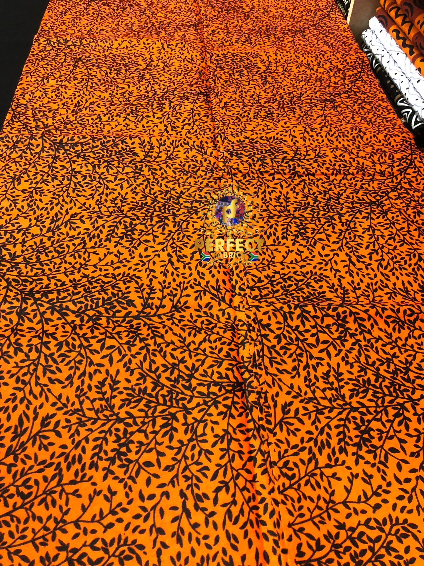 Orange Rice Grain Ankara