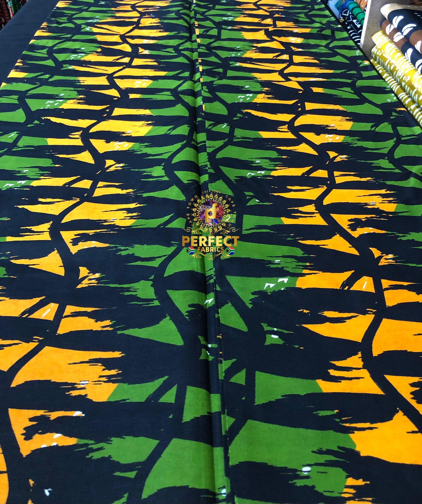 Green & Gold Cotton Ankara