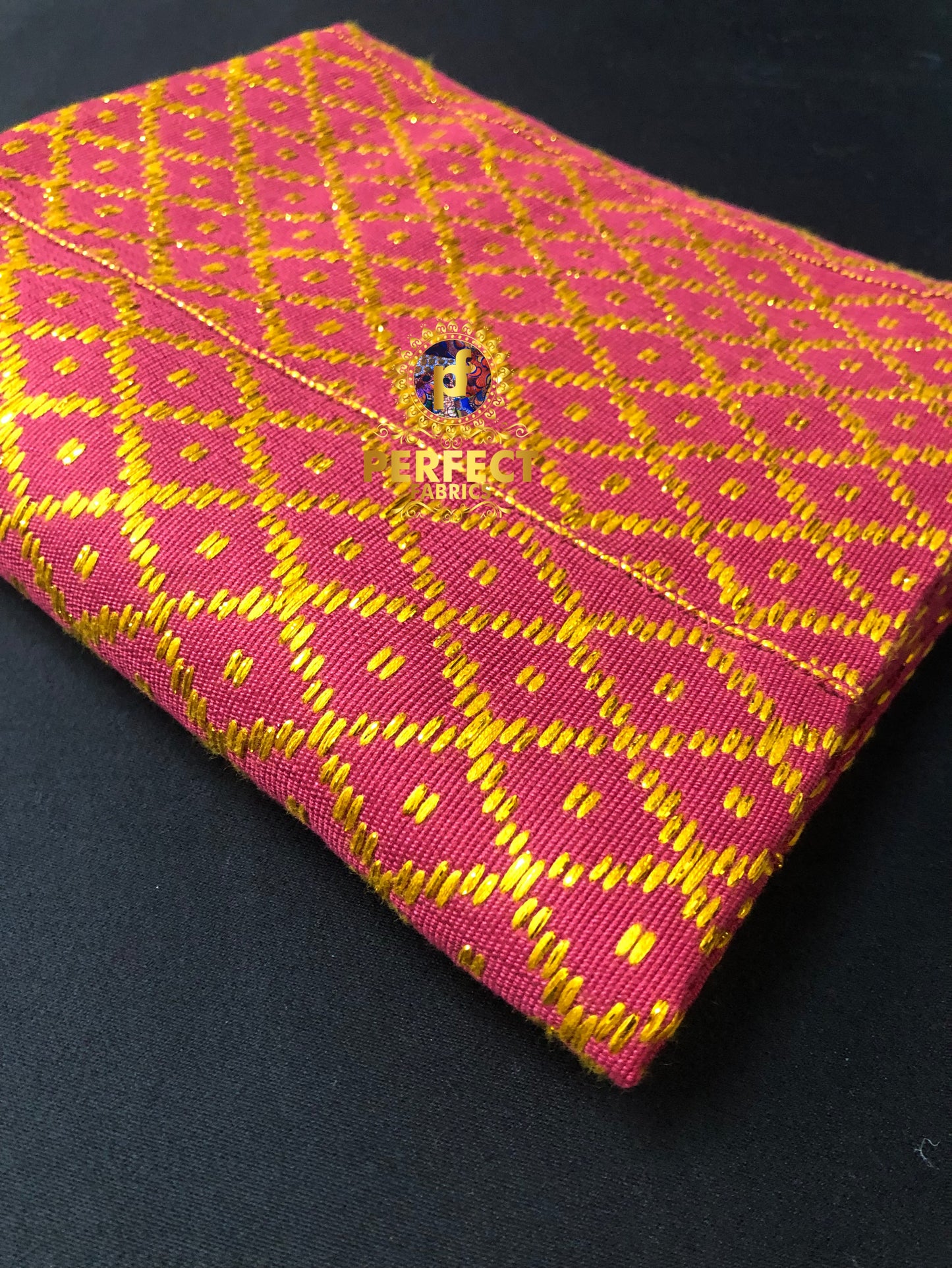 Maroon & Gold Ashanti Kente
