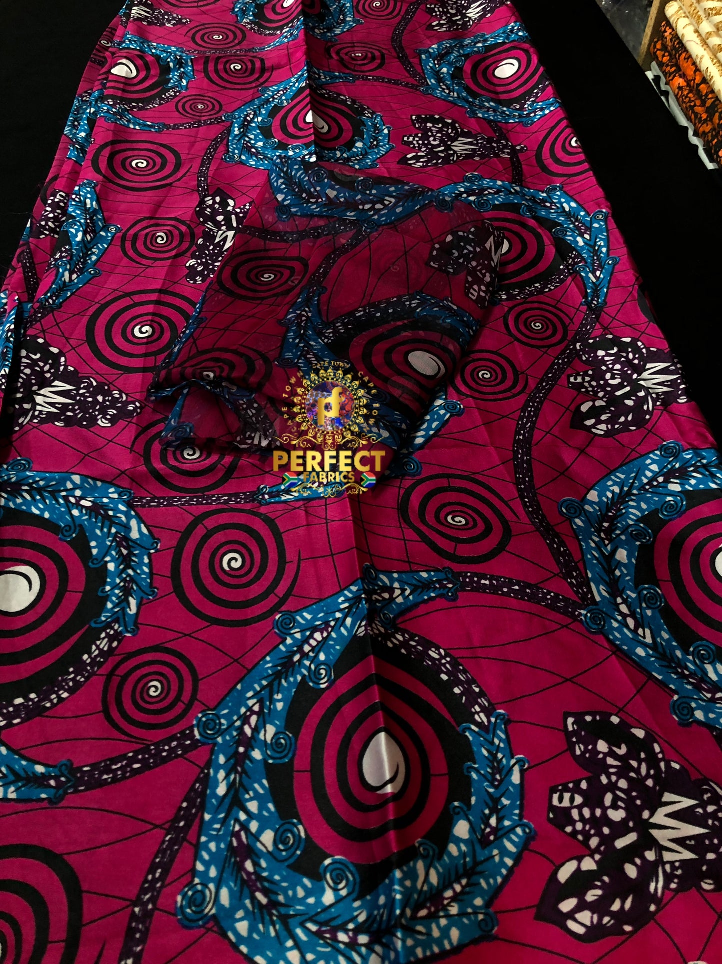 Pink & Blue Ankara Silk Set