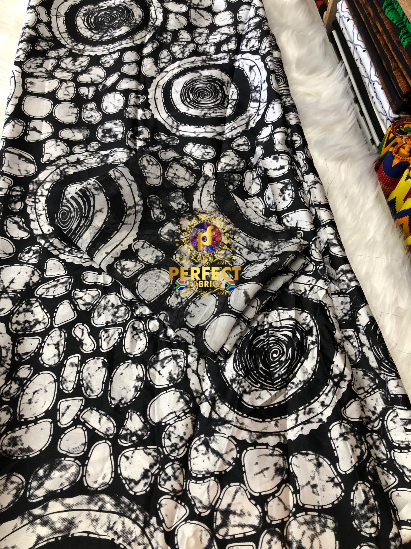 Black & White Adire Silk & Chiffon Sets