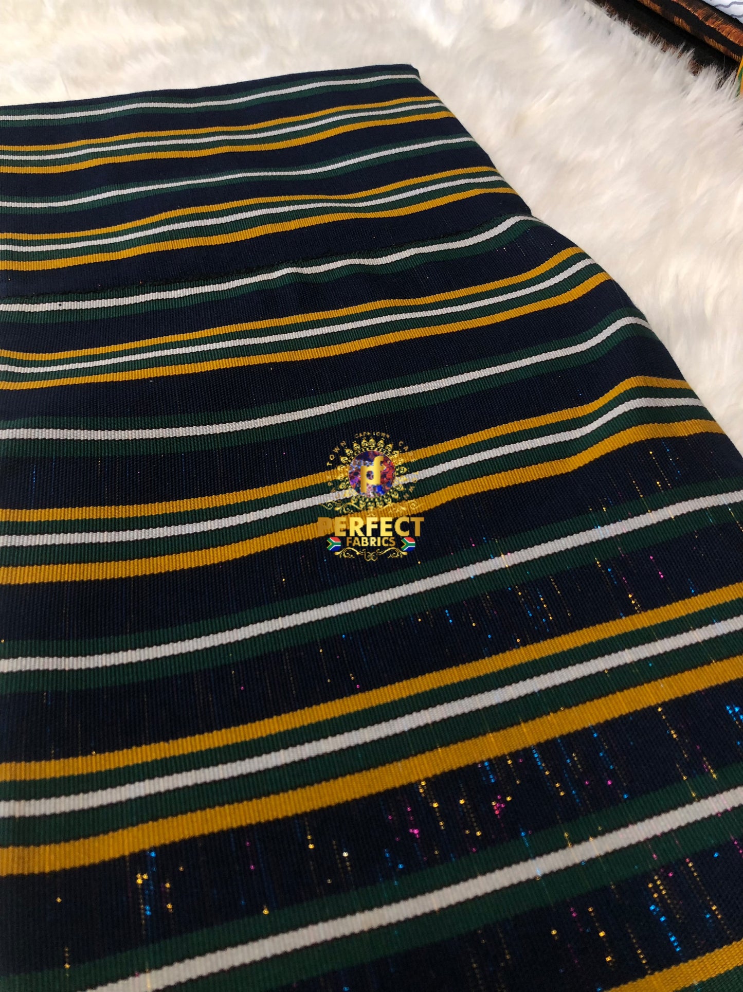 Navy Blue Fugu Kente Pattern