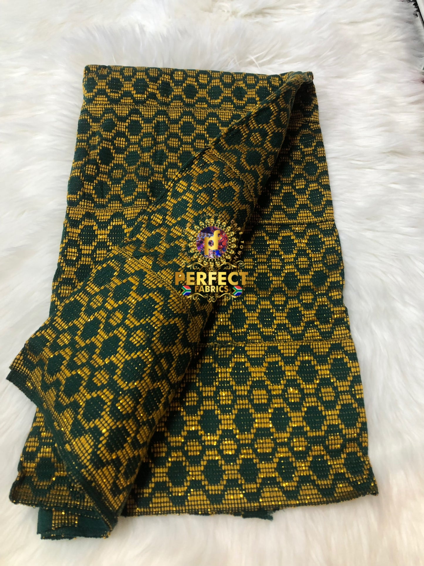 Green & Gold Ashanti Kente