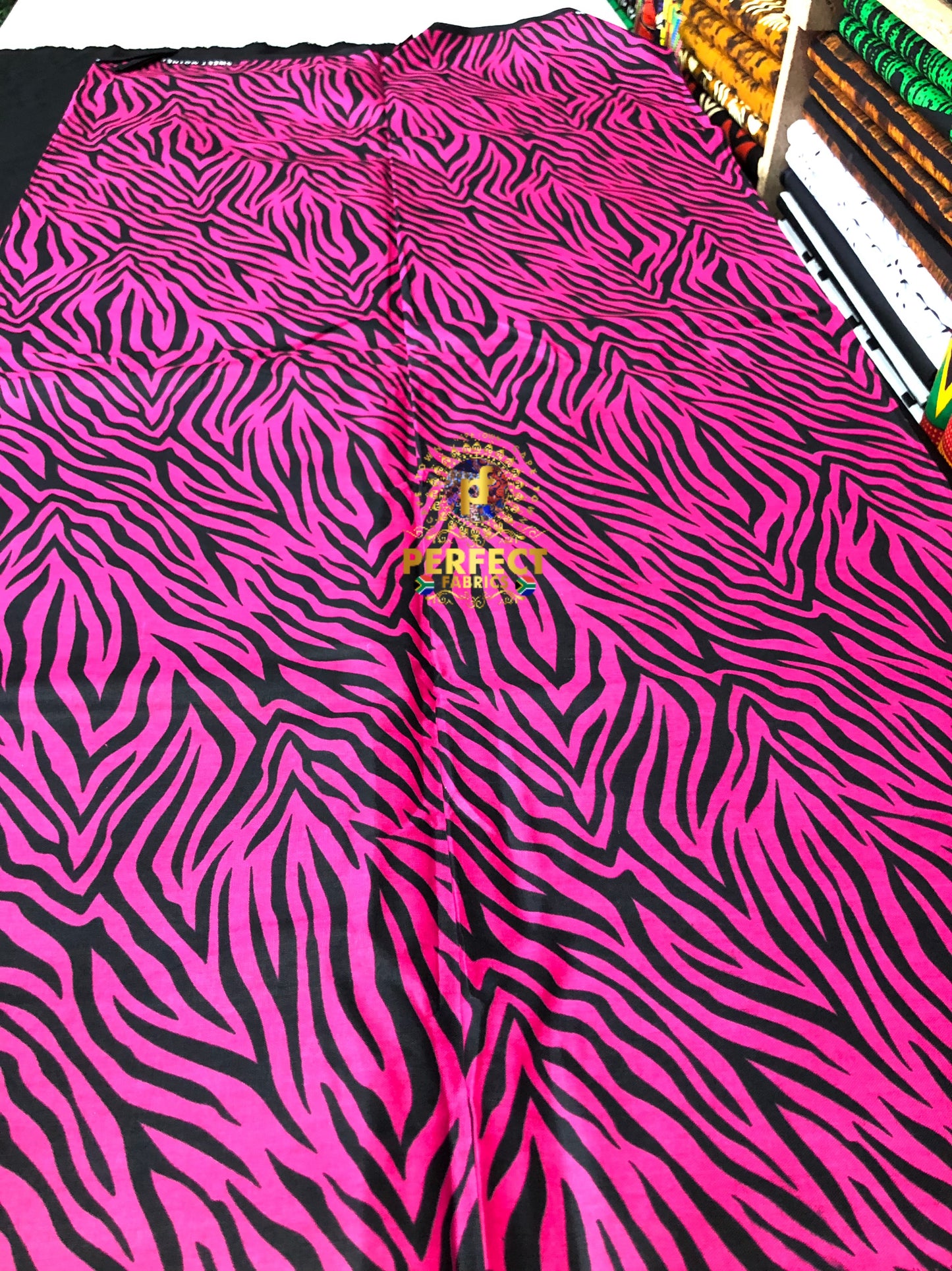 Pink & Black Zebra Ankara