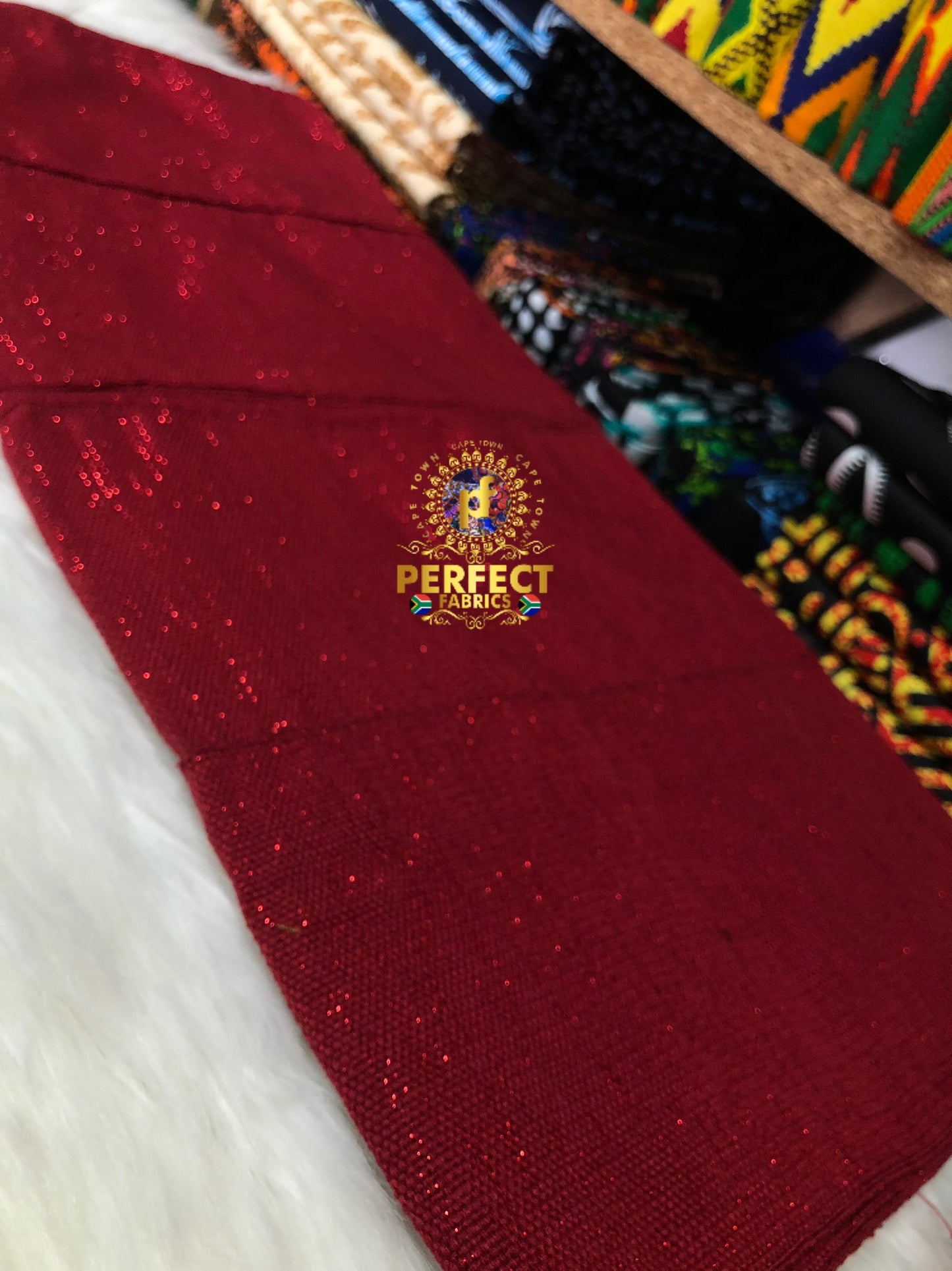 Ashanti- Maroon Shimmery Plain