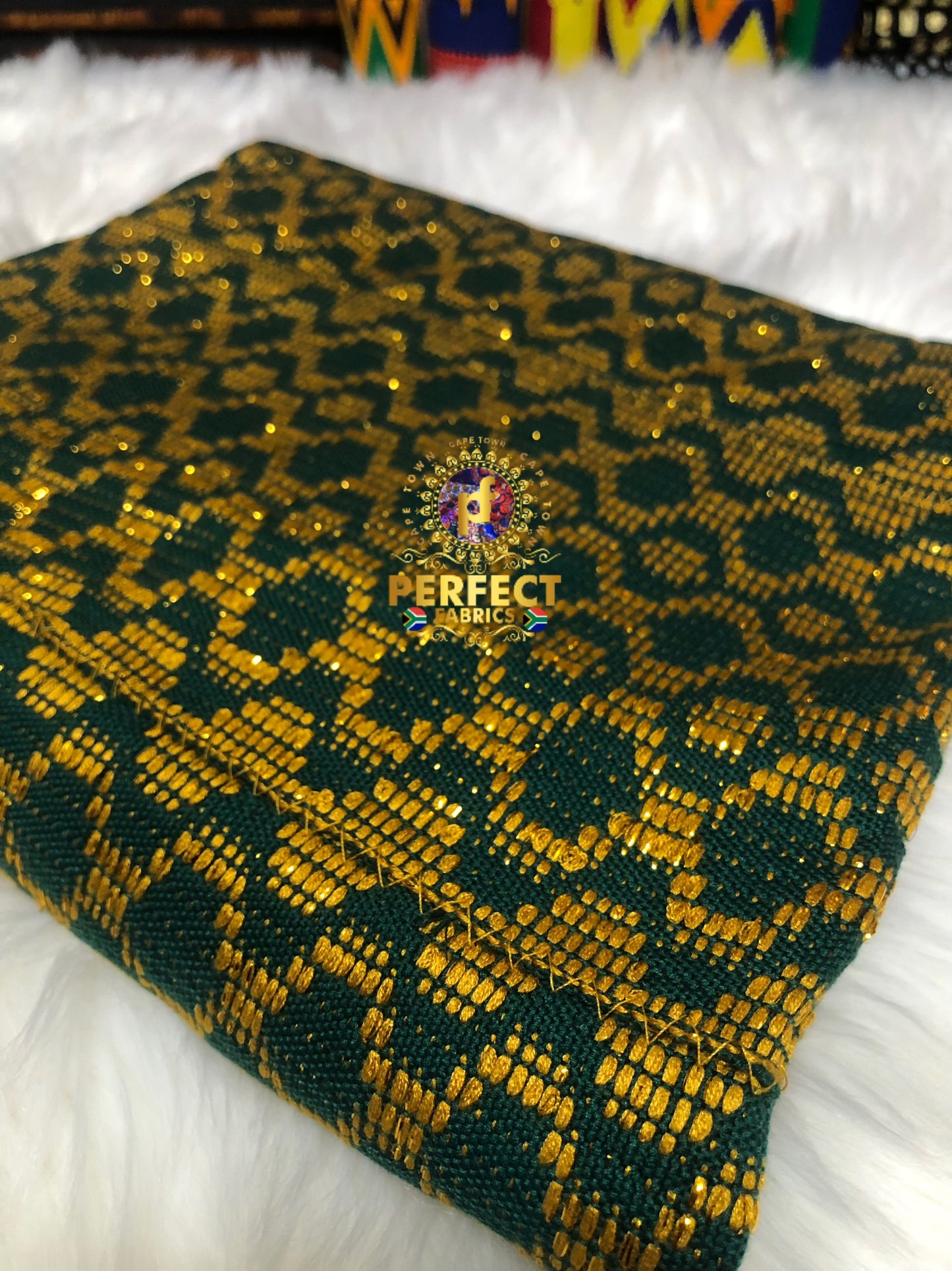 Green & Gold Ashanti Kente