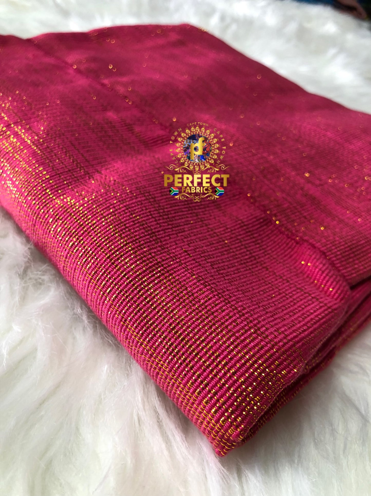 Fugu- Deep Pink & Gold Shimmery Plain