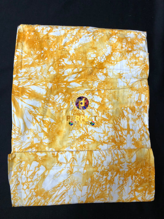 Yellow Splash Cotton Adire