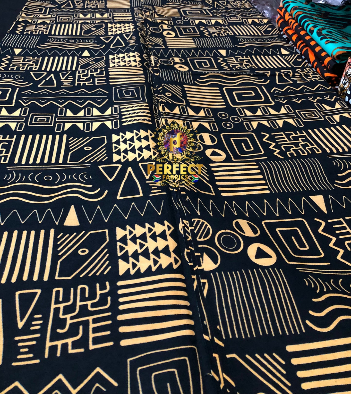 Black & Peach Tribal Ankara