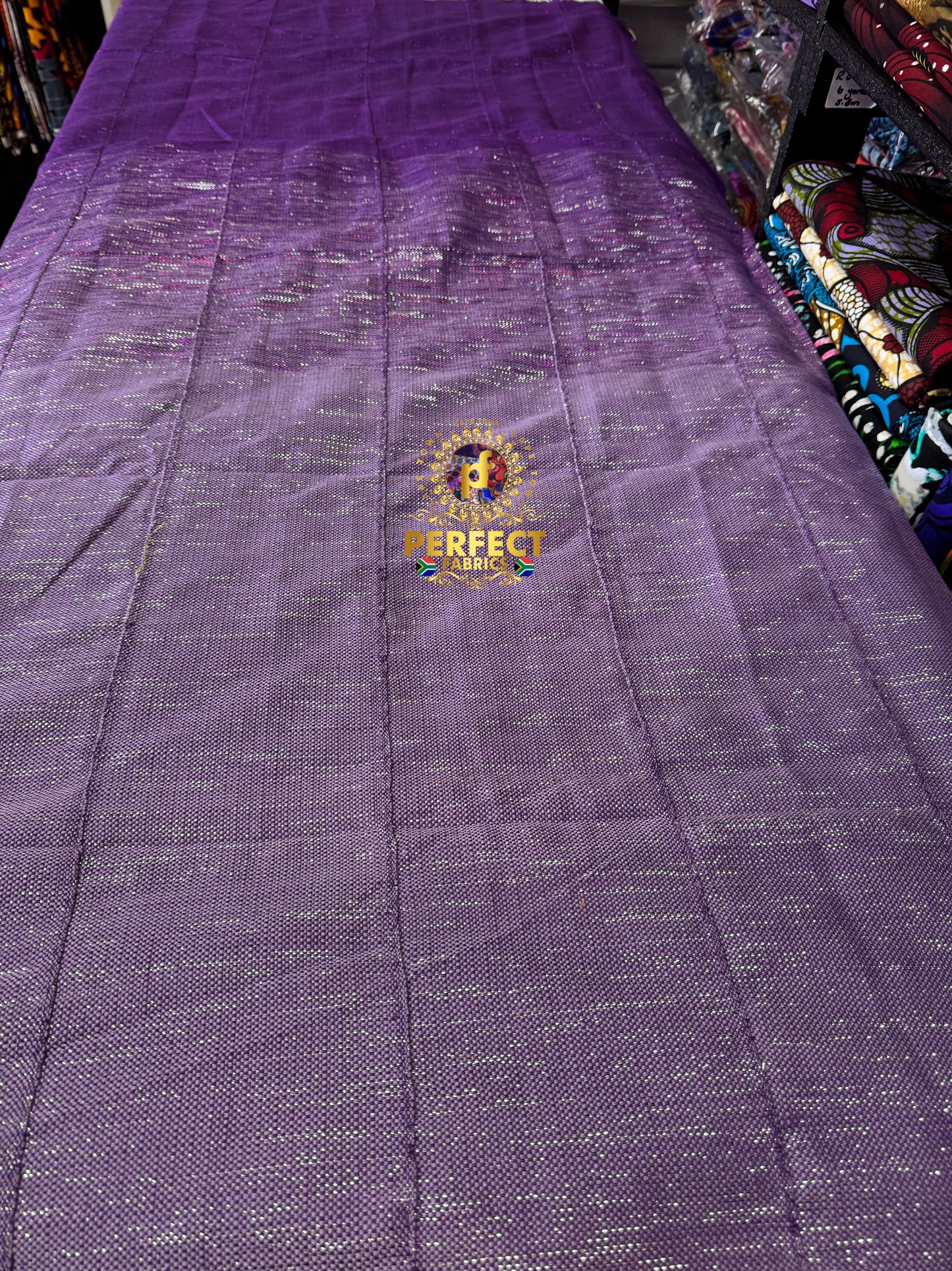 Purple & Lilac Ombre Shimmery Kente