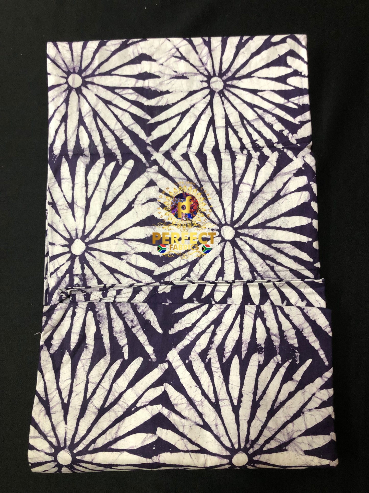 Purple & White Cotton Adire
