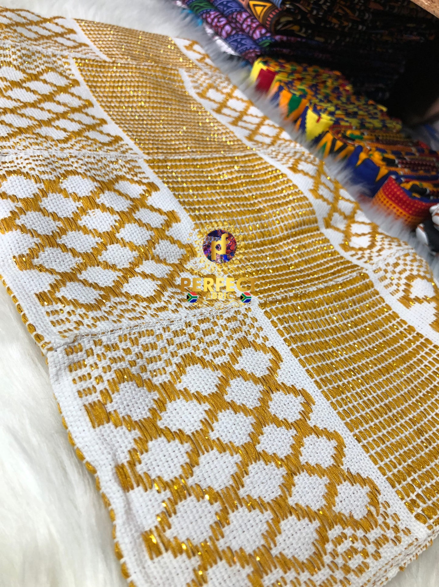 Gold & White Ashanti Kente