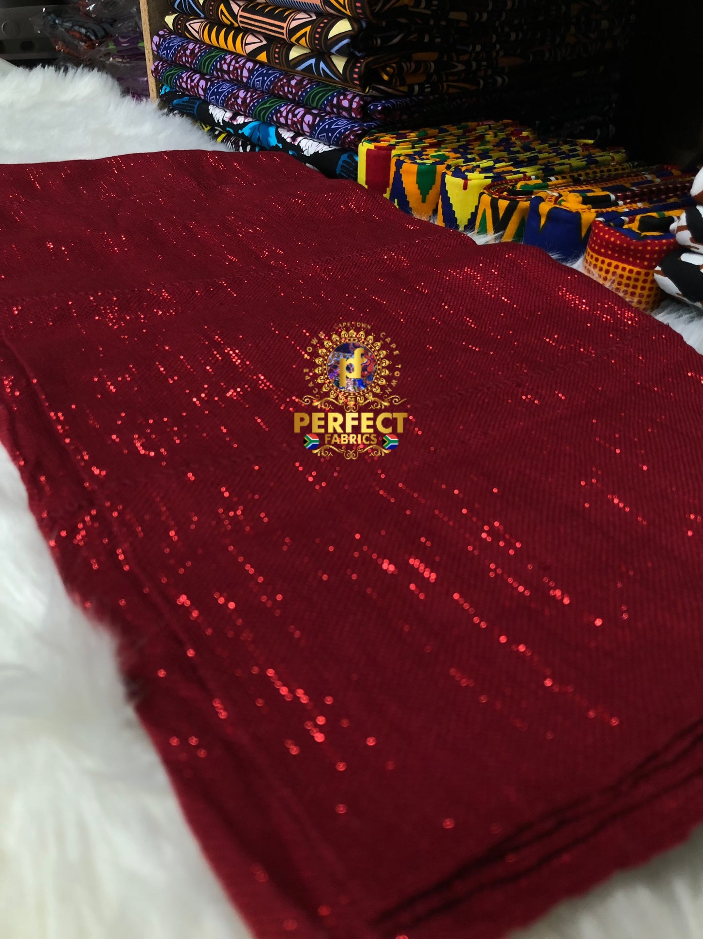 Ashanti- Maroon Shimmery Plain