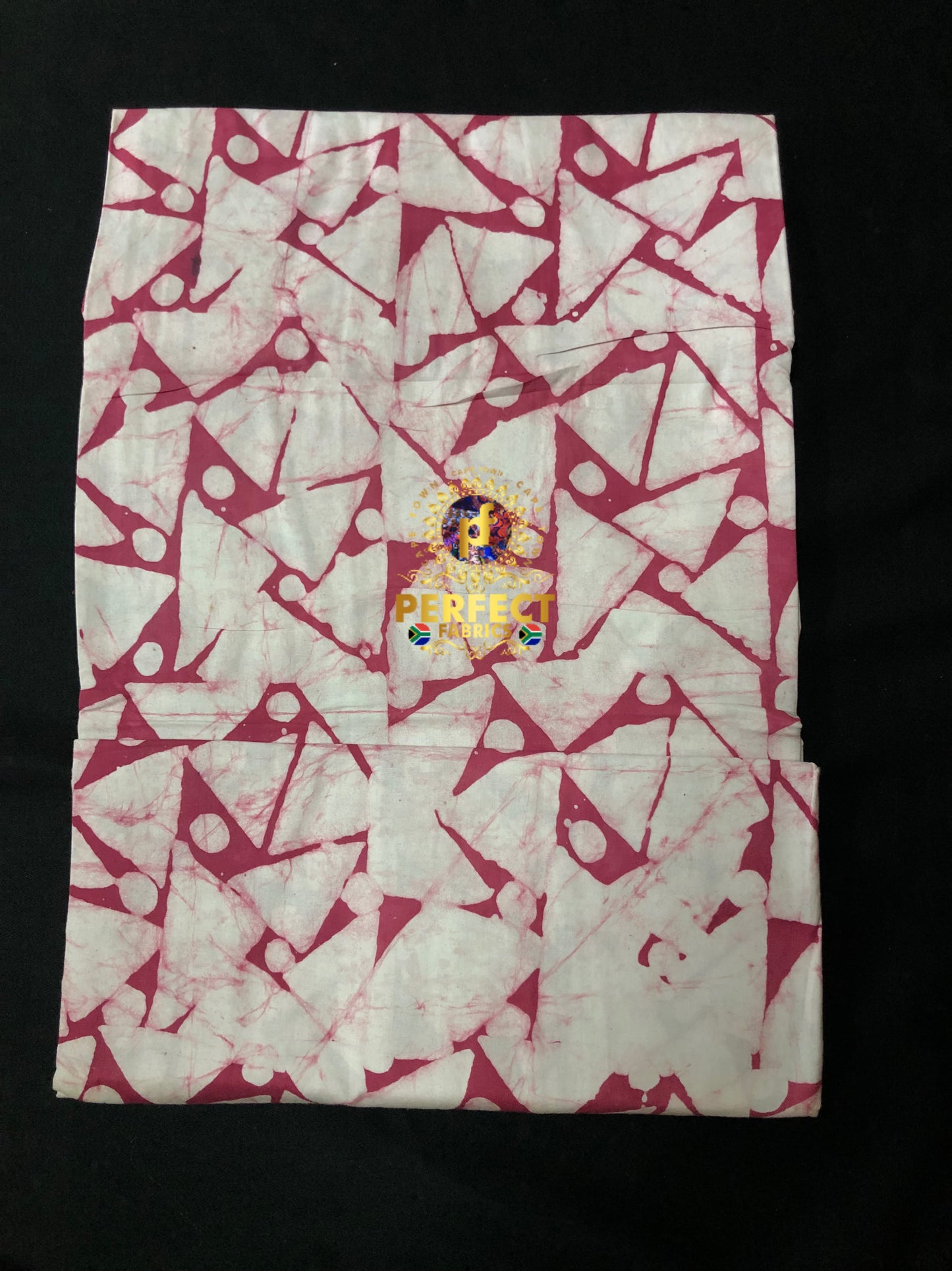 Pink & White Cotton Adire