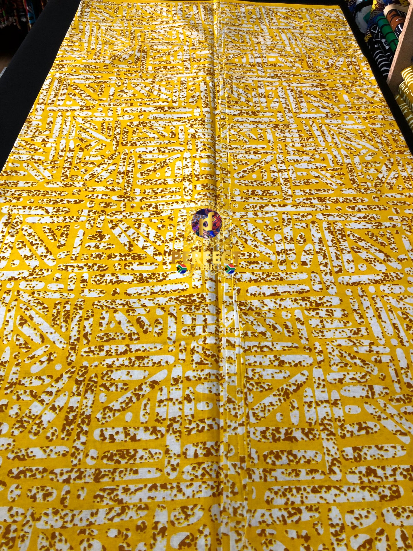 Yellow & White Adire Ankara