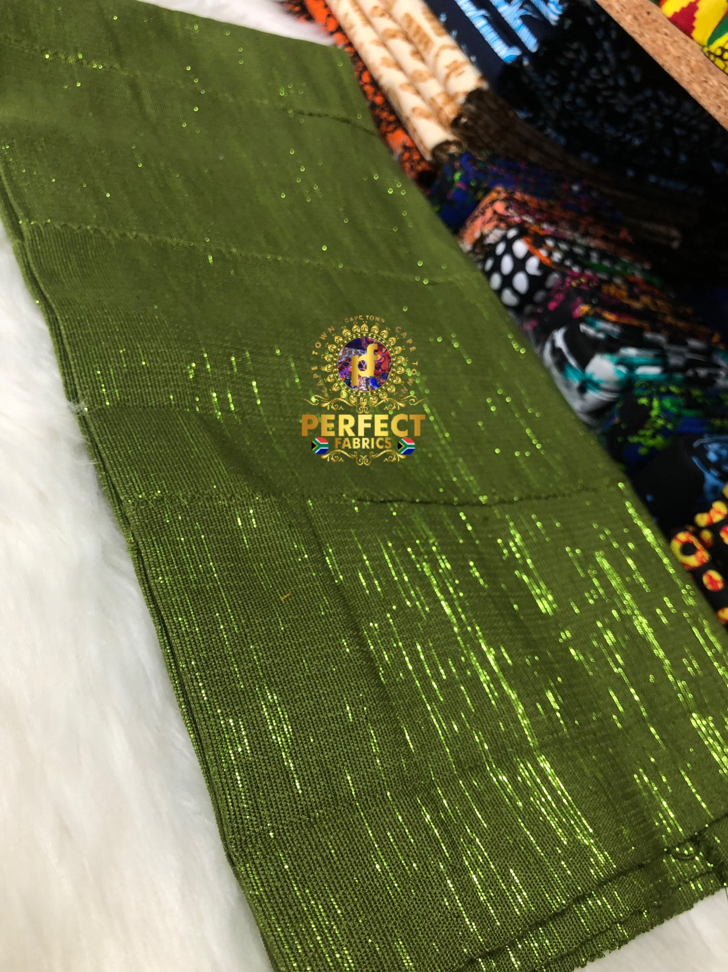 Ashanti - Olive Shimmery Plain