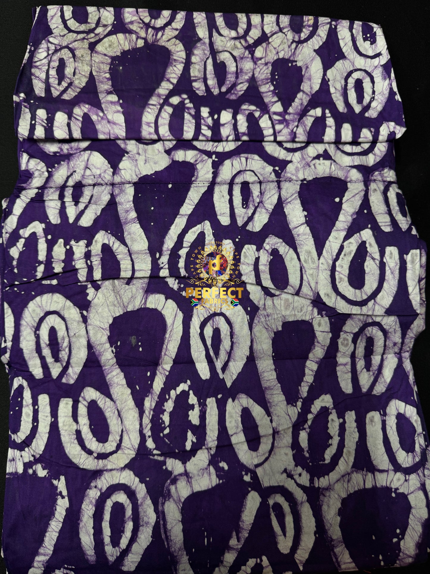 Purple & White Cotton Adire