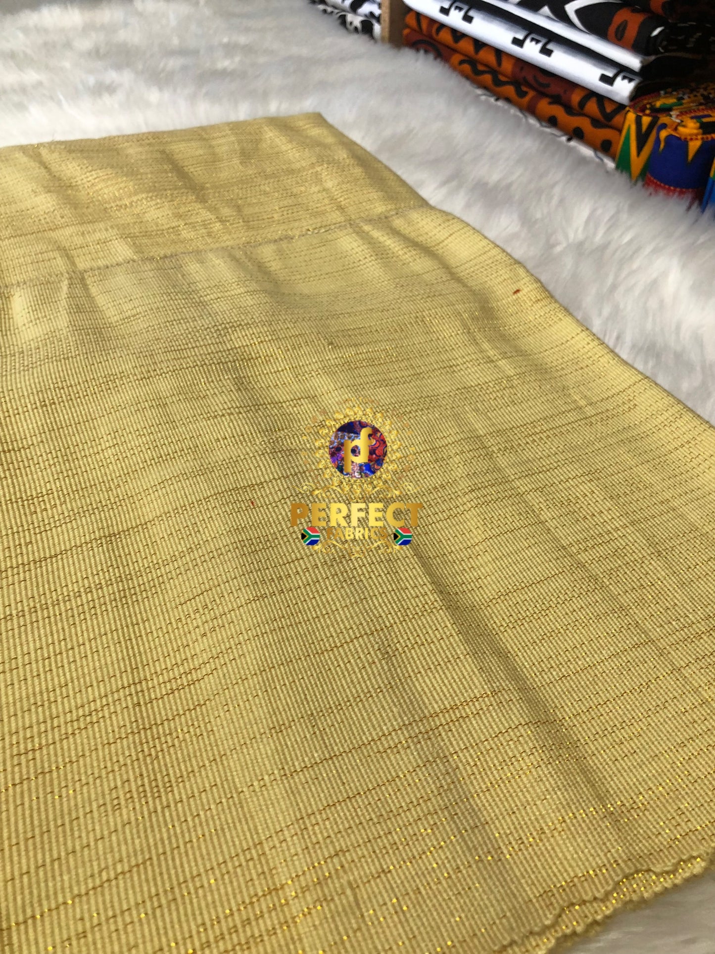 Fugu- Butter Yellow with Gold Shimmery Plain