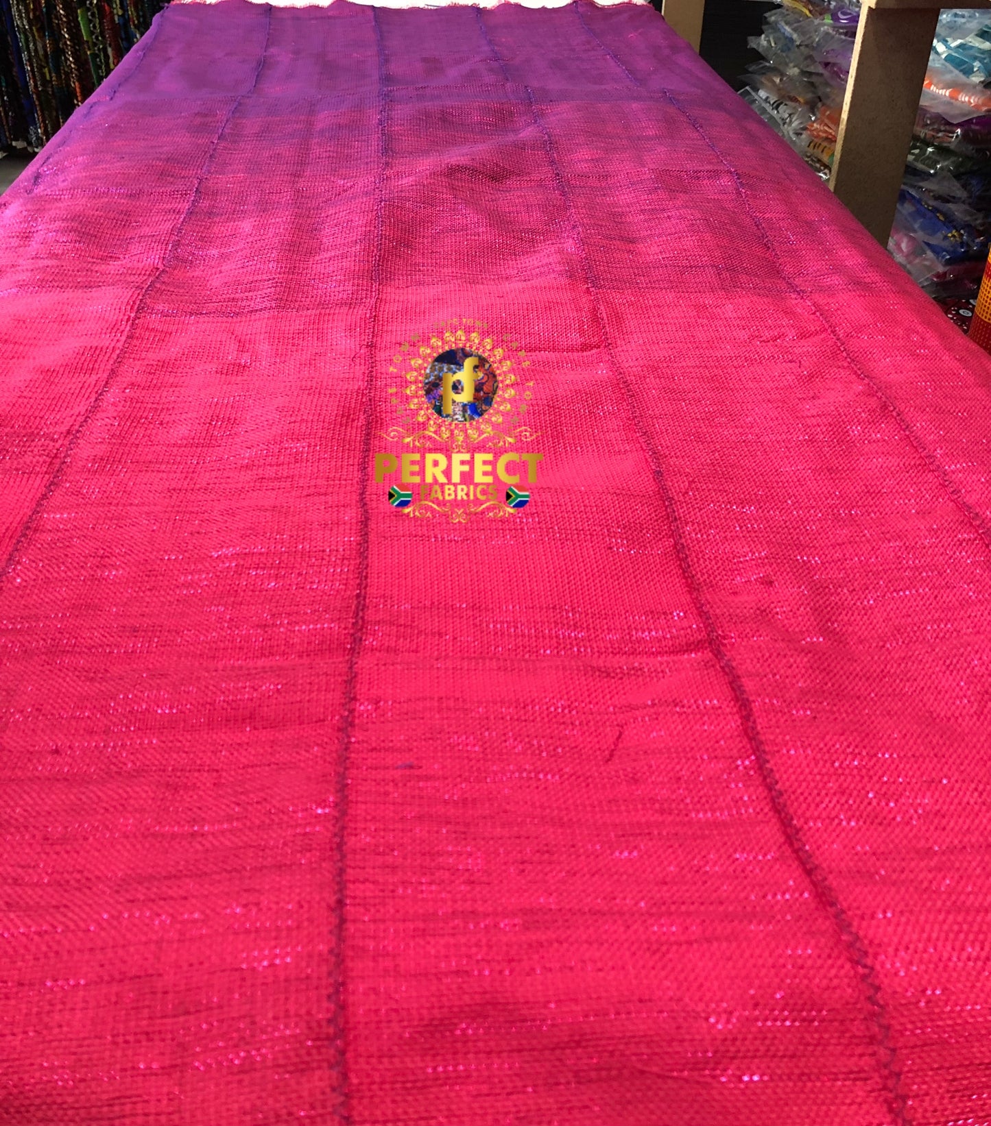 Purple & Pink Ombré Shimmery Plain Kente