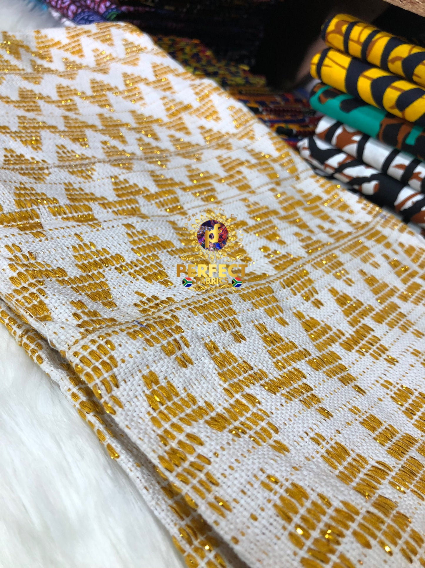 Gold & White Ashanti Kente