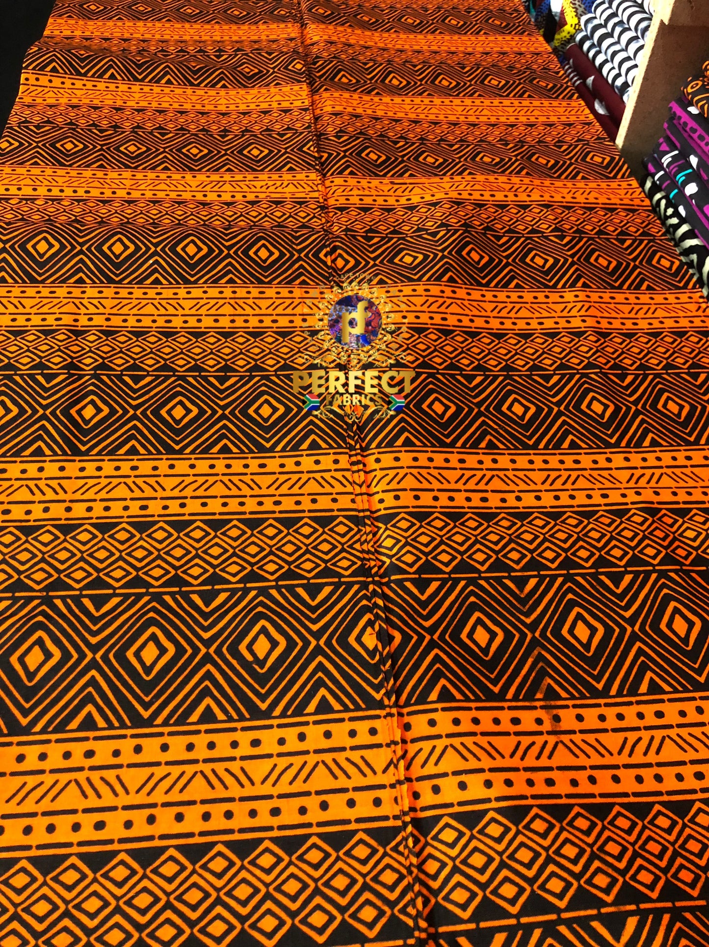 Orange & Black Tribal Ankara