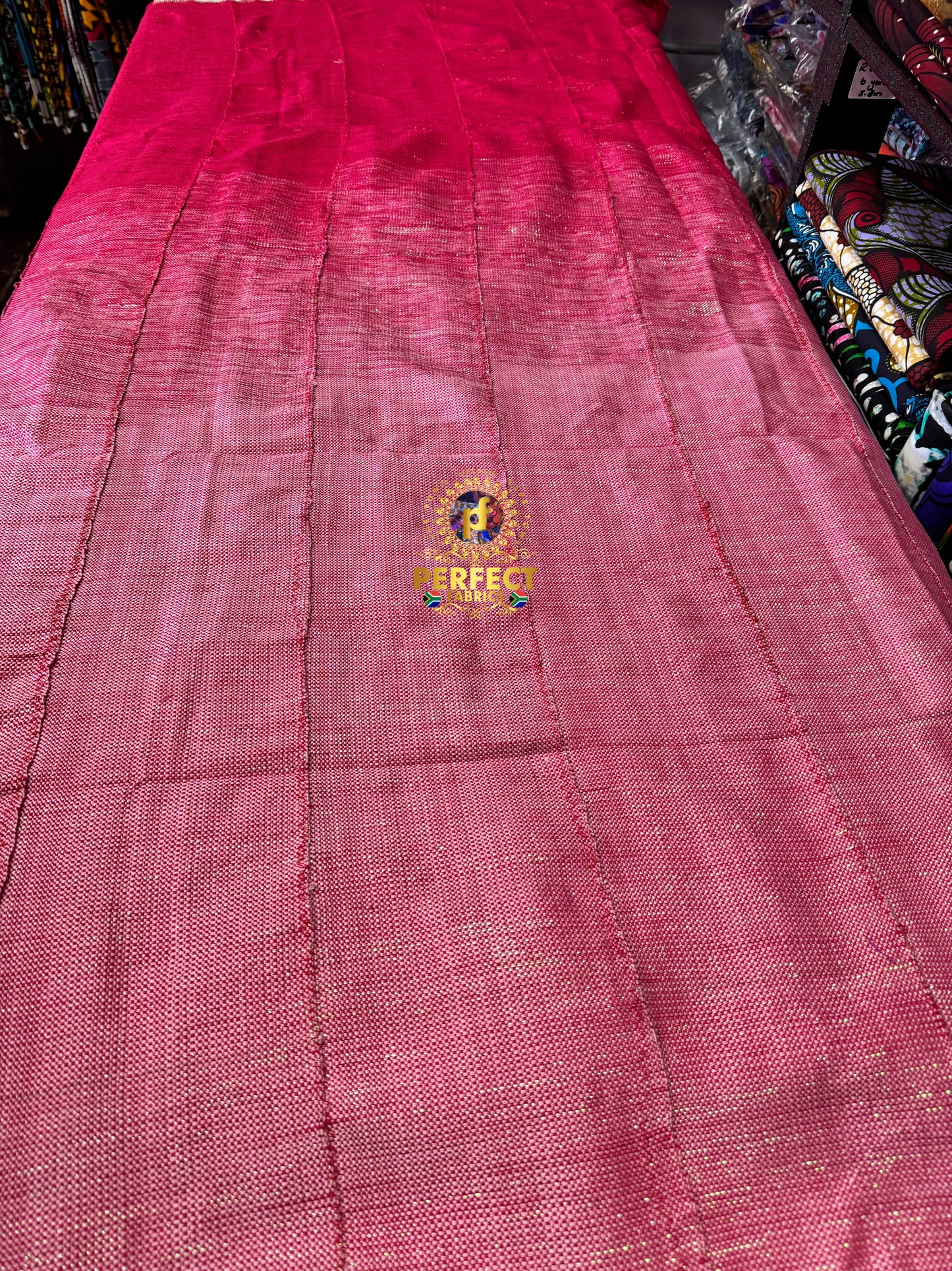 Pink Tones Ombre Shimmery Plain Kente