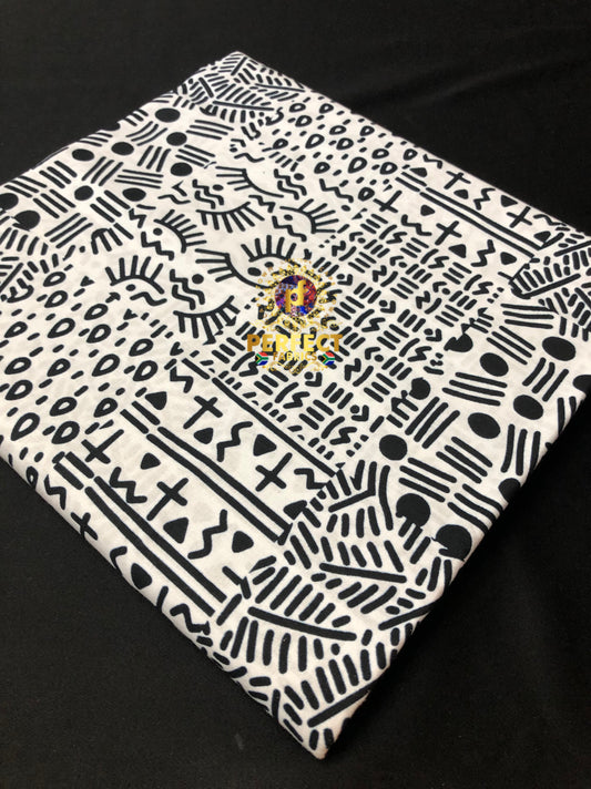 White & Black Tribal Ankara