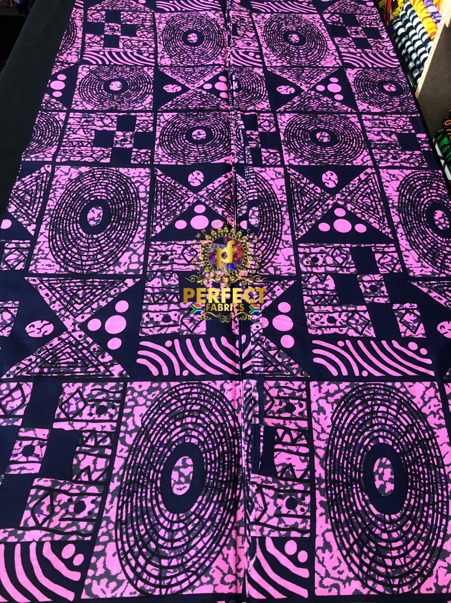 Navy Blue & Pink Tribal Ankara