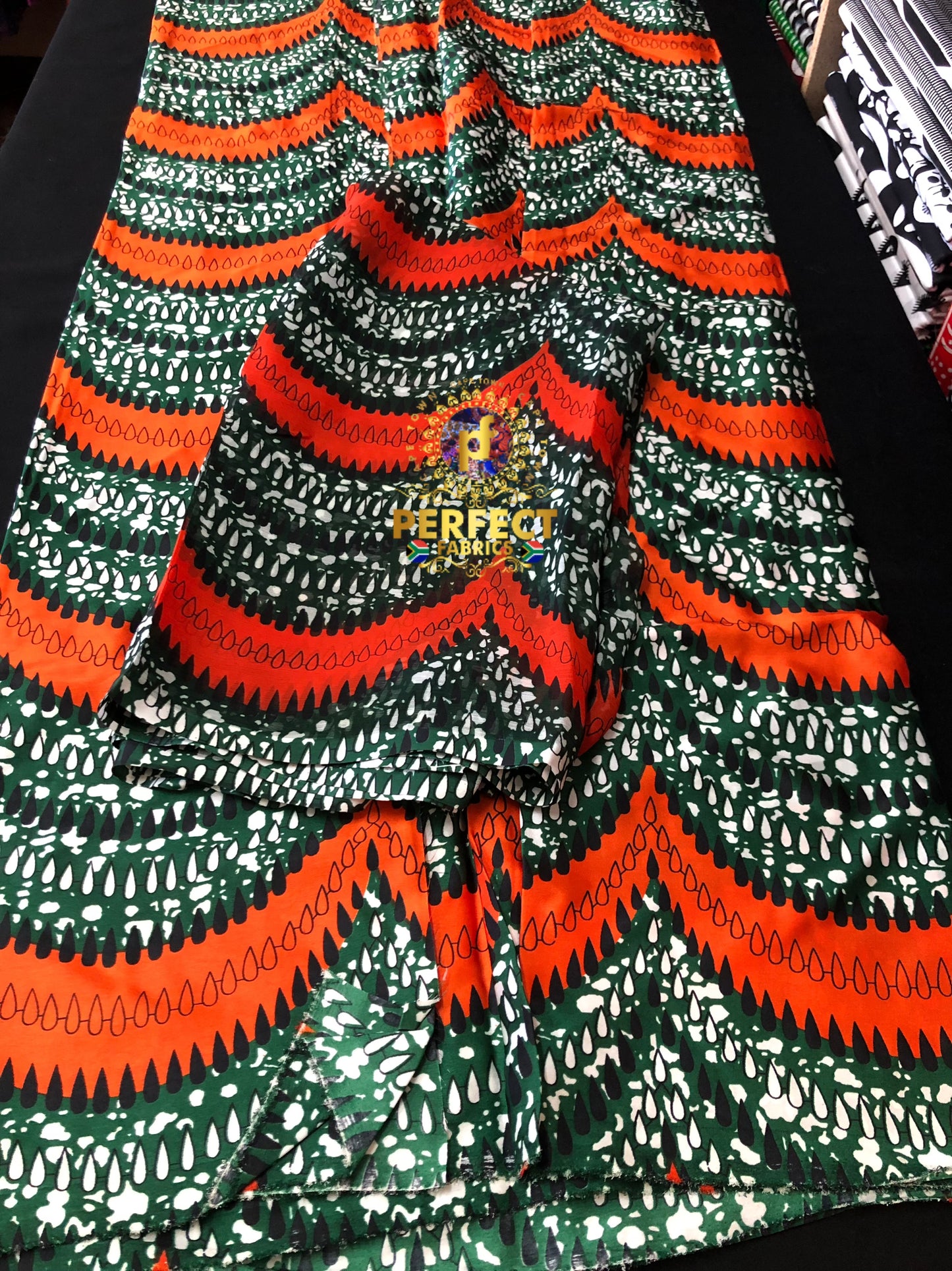 Green & Orange Silk Set