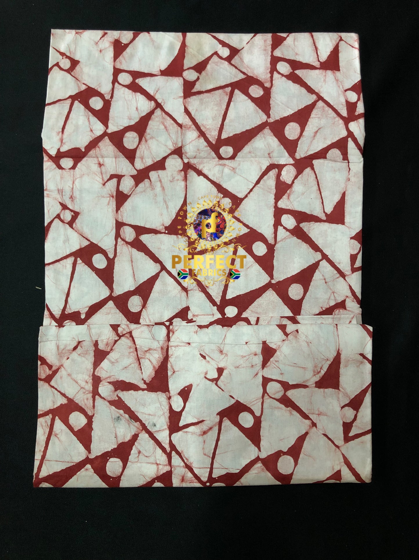 Red & White Cotton Adire