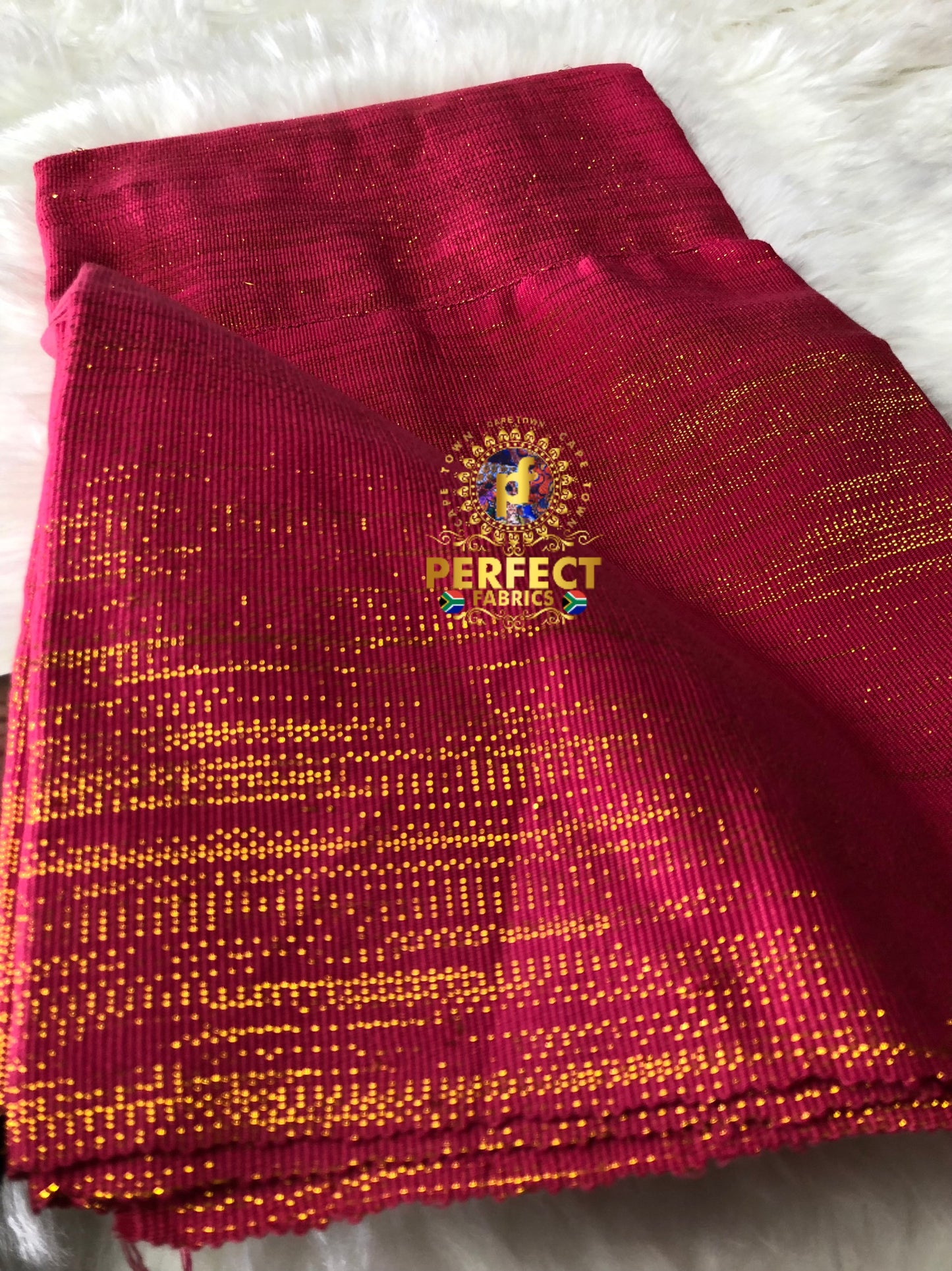 Fugu- Deep Pink & Gold Shimmery Plain
