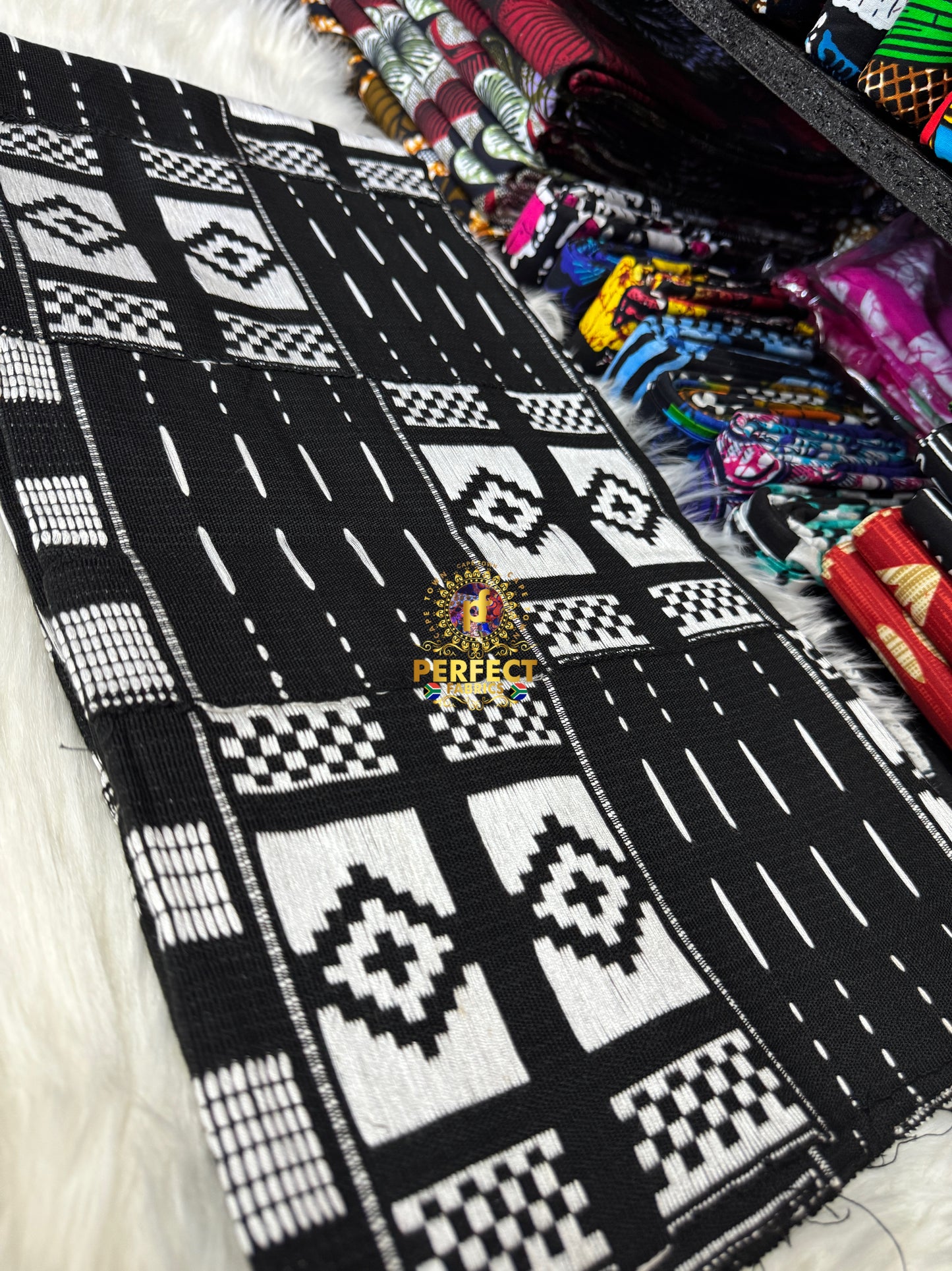 Black & White Ashanti Kente