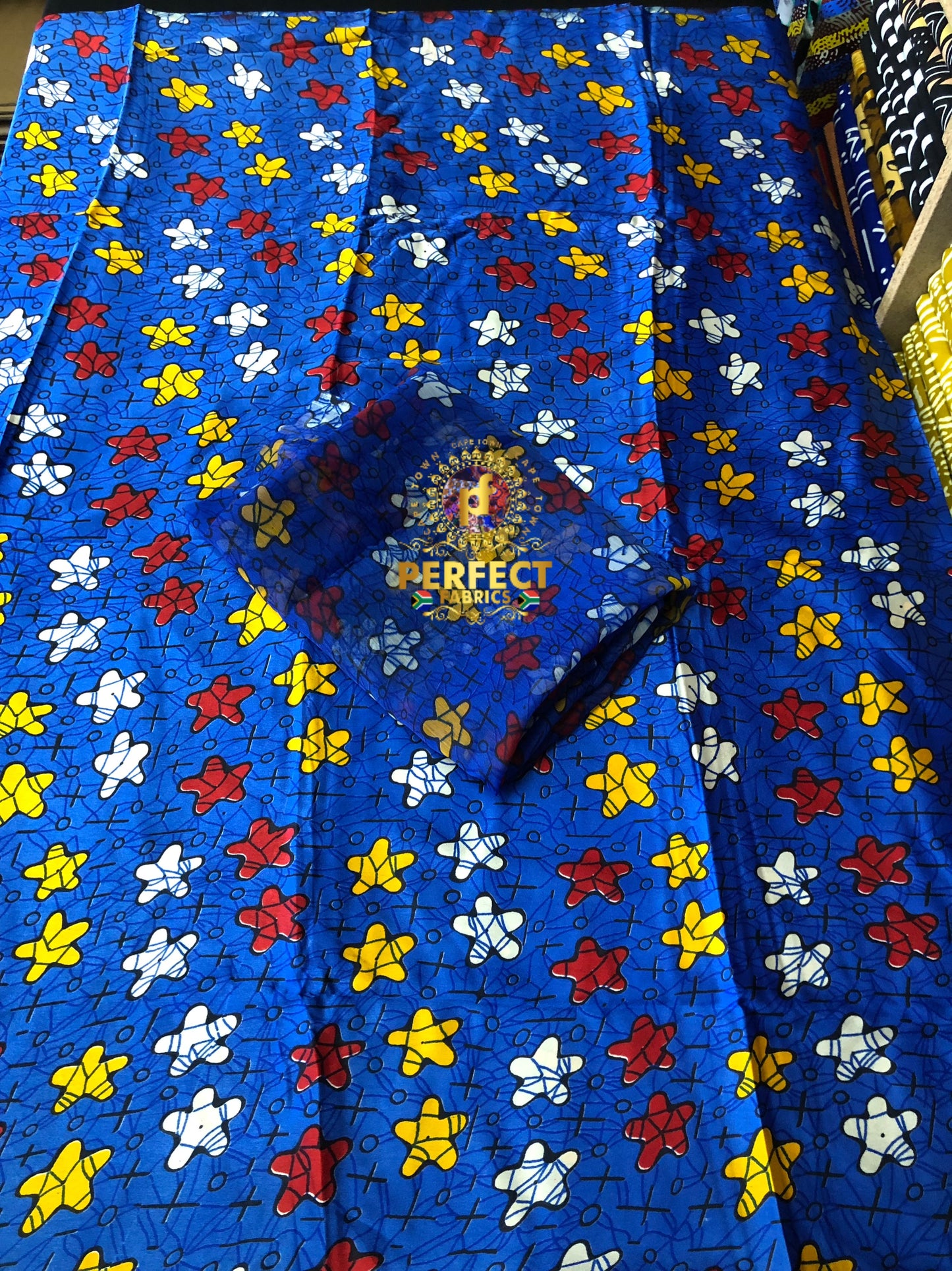 Blue Ankara Silk Set