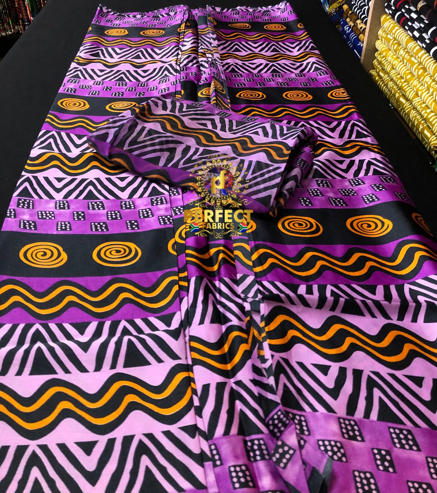 Purple & Orange Tribal Silk Set