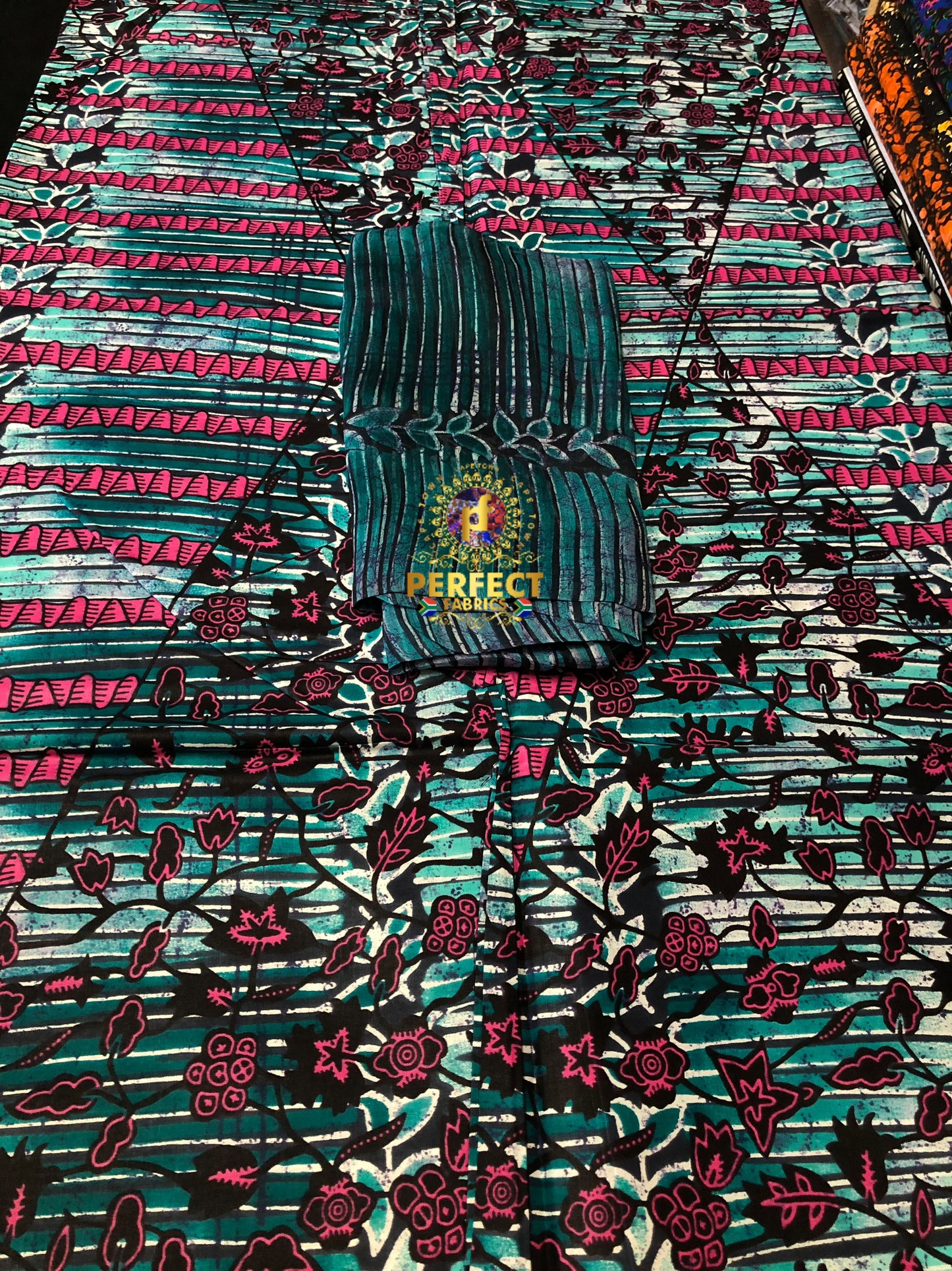 Ankara Cotton & Chiffon Set