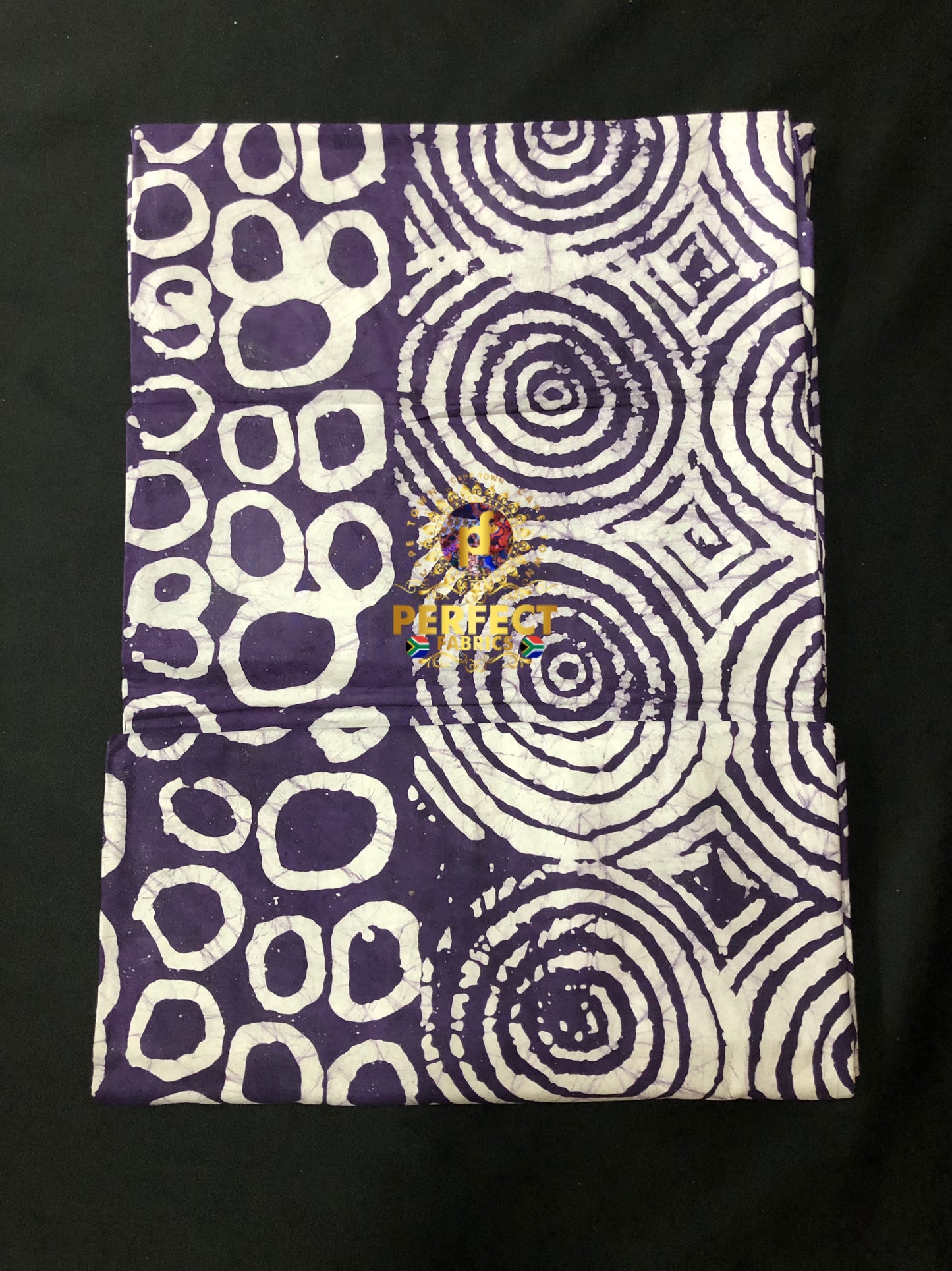 Purple & White Cotton Adire