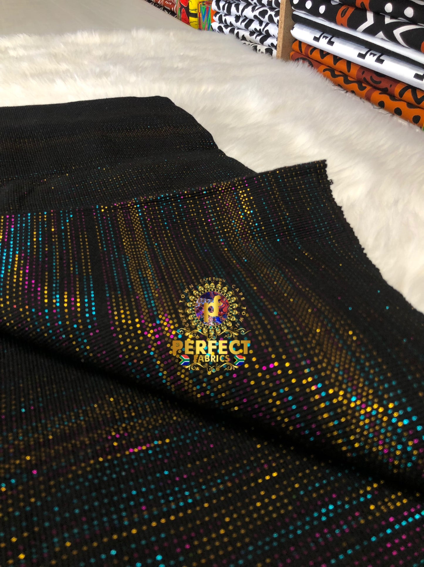 Fugu- Black with Mixed Shimmery plain