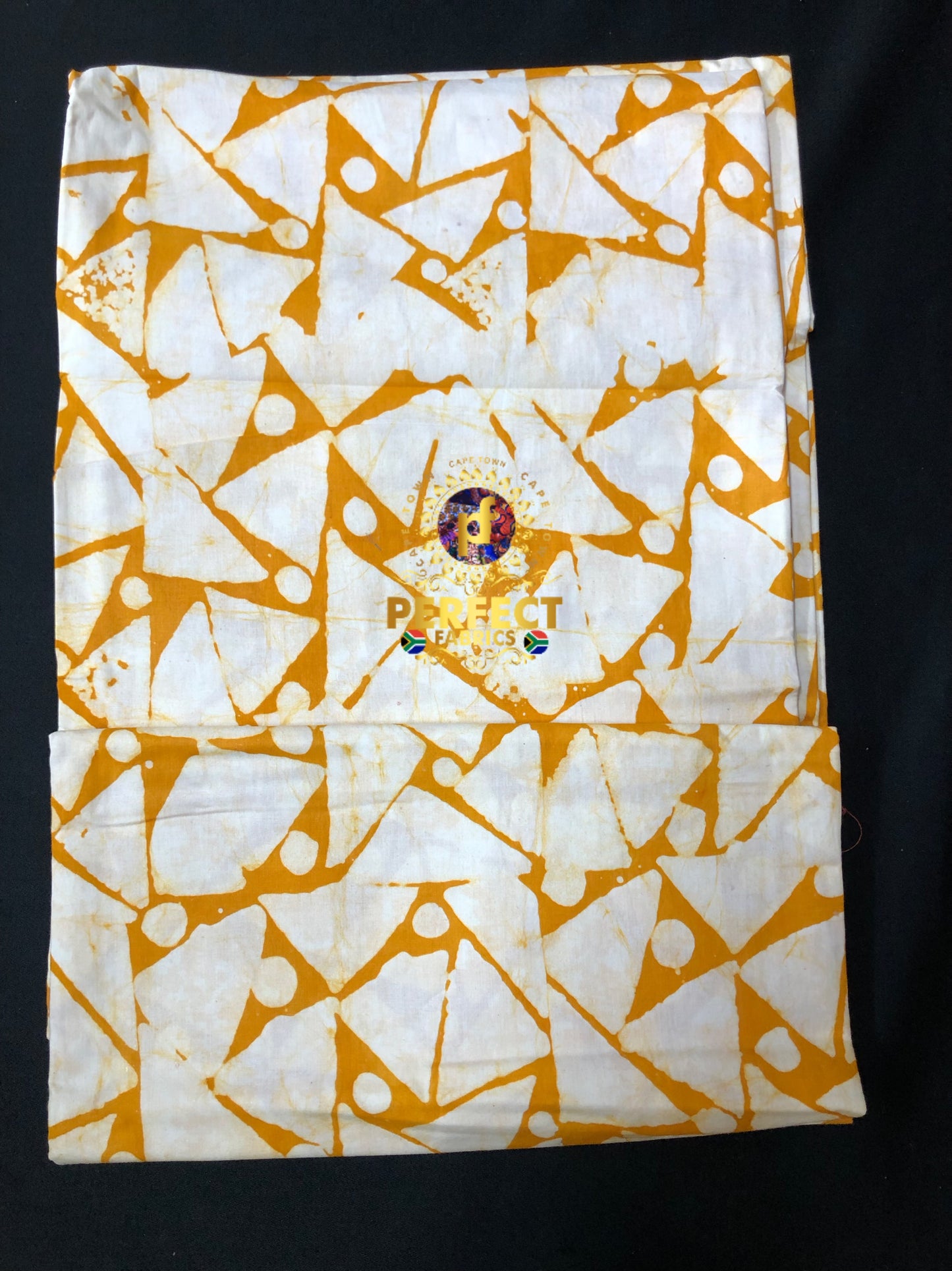 Mustard Yellow & White Cotton Adire
