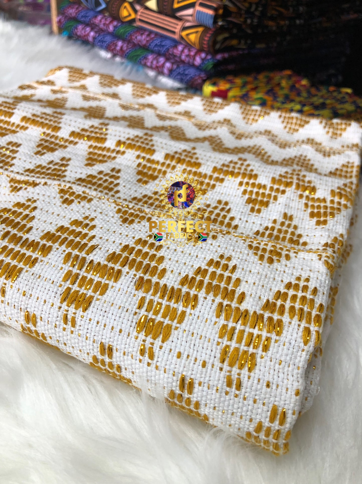 Gold & White Ashanti Kente