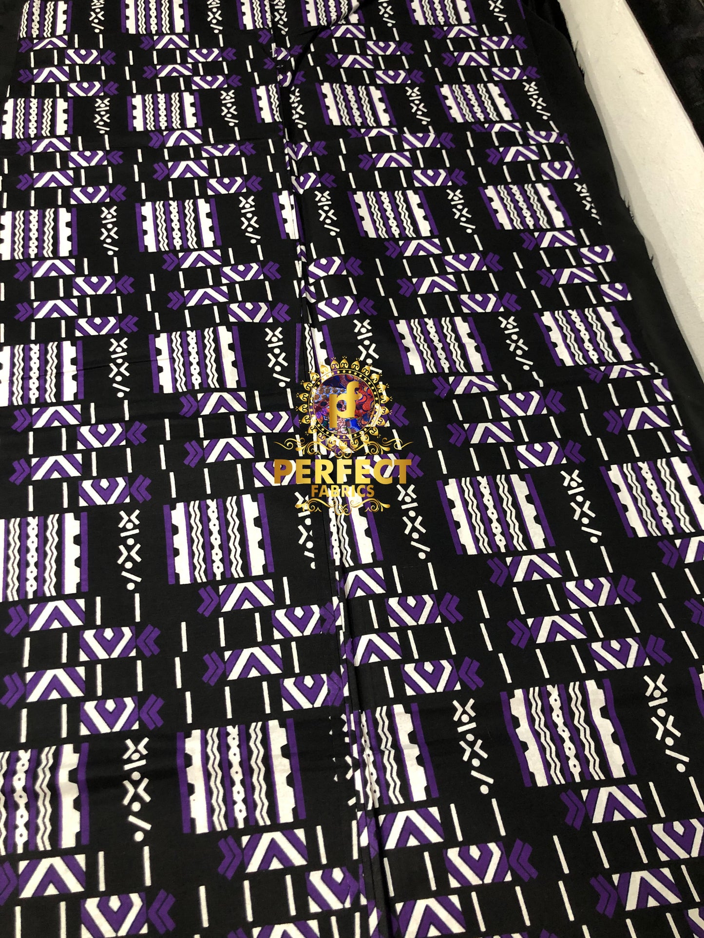 Purple & White Tribal Ankara