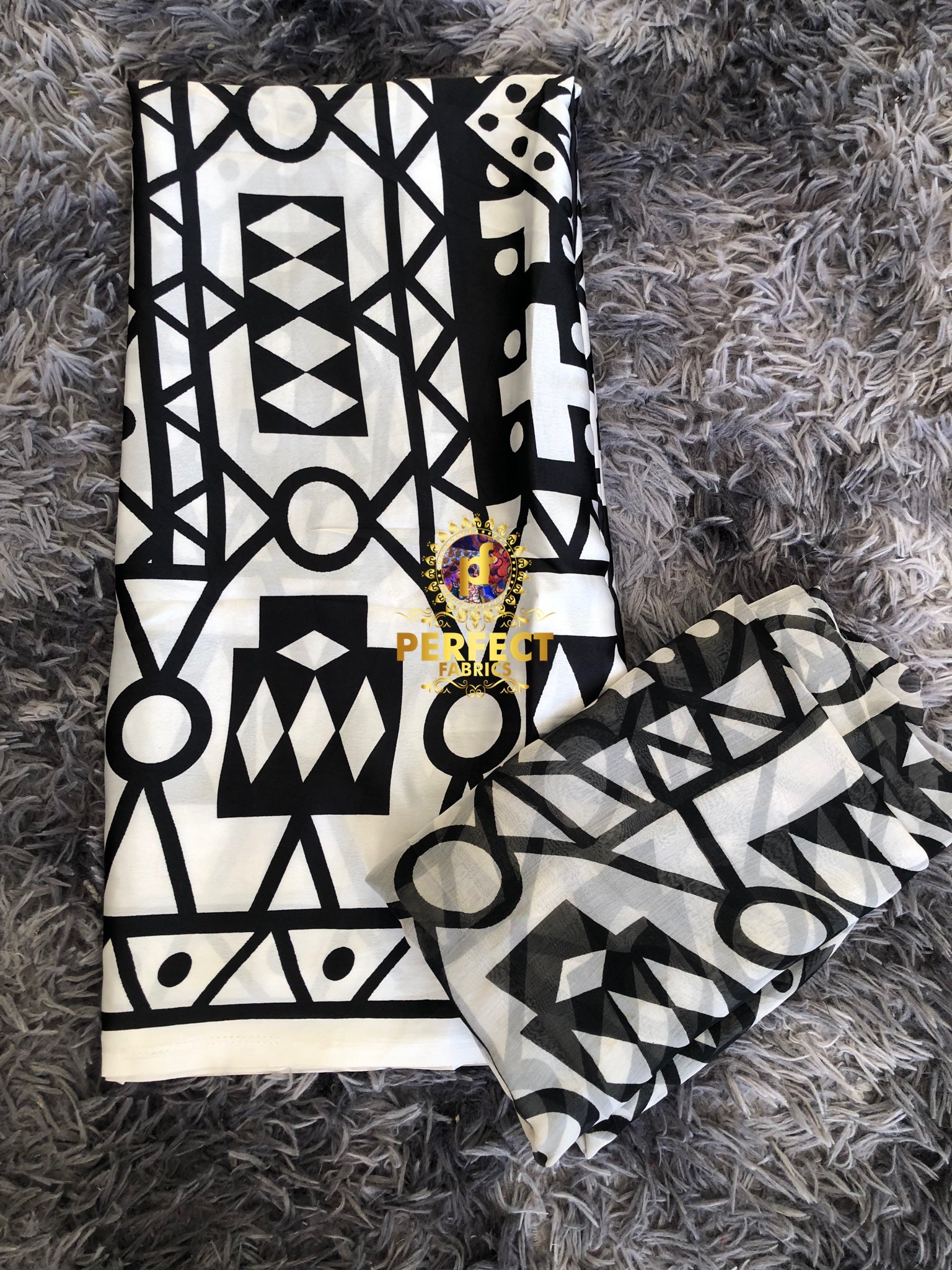 Black and white african print cheap fabric