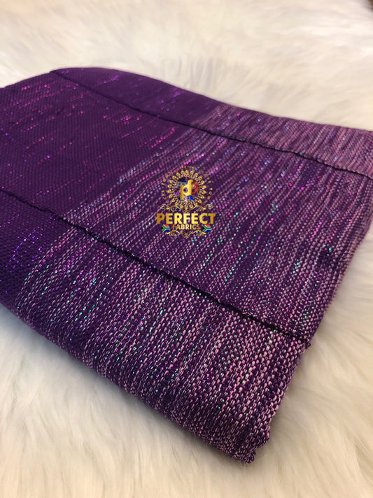 Purple , Baby Pink & Silver Ombre Kente