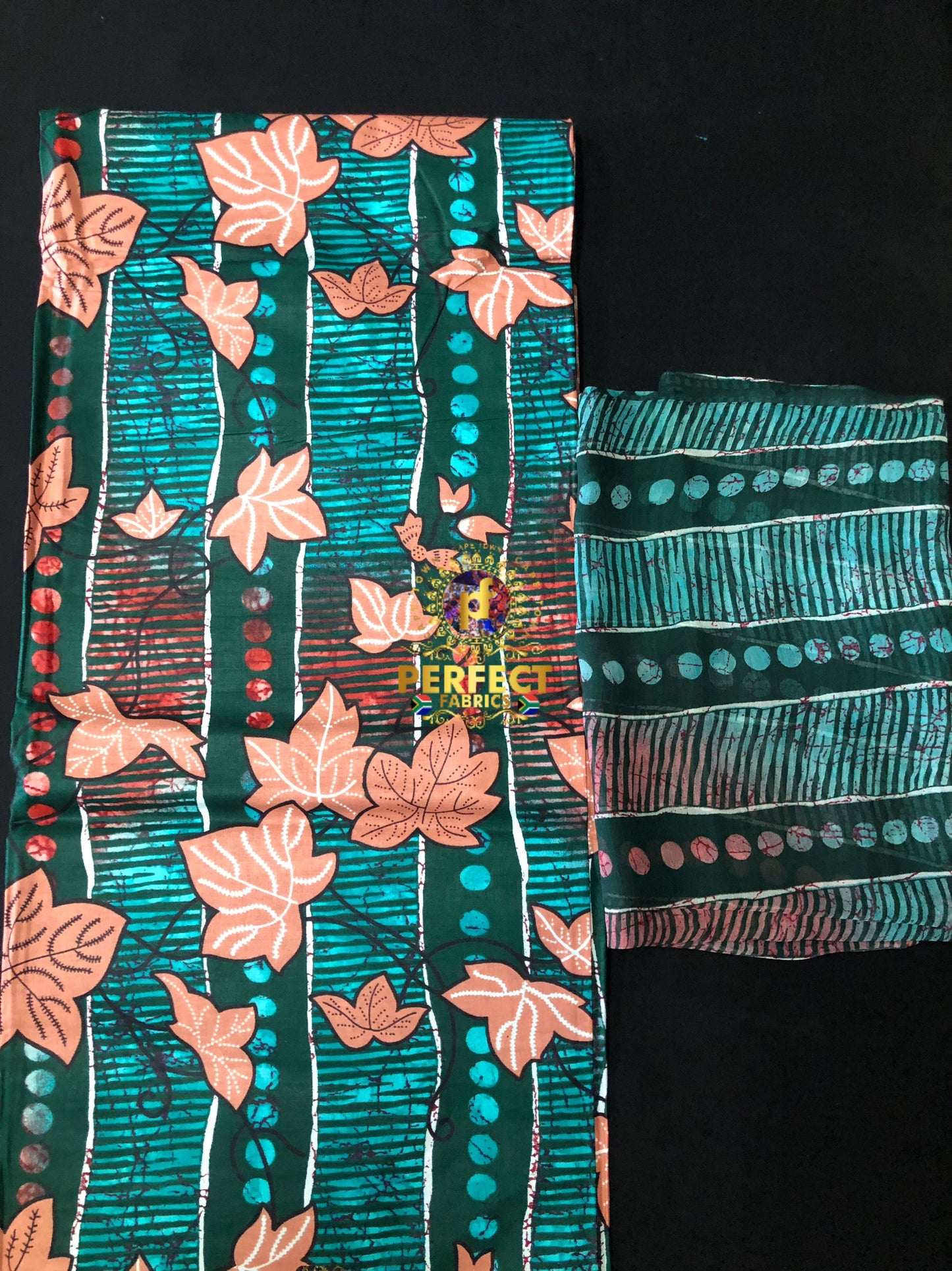 Ankara Cotton & Chiffon Set