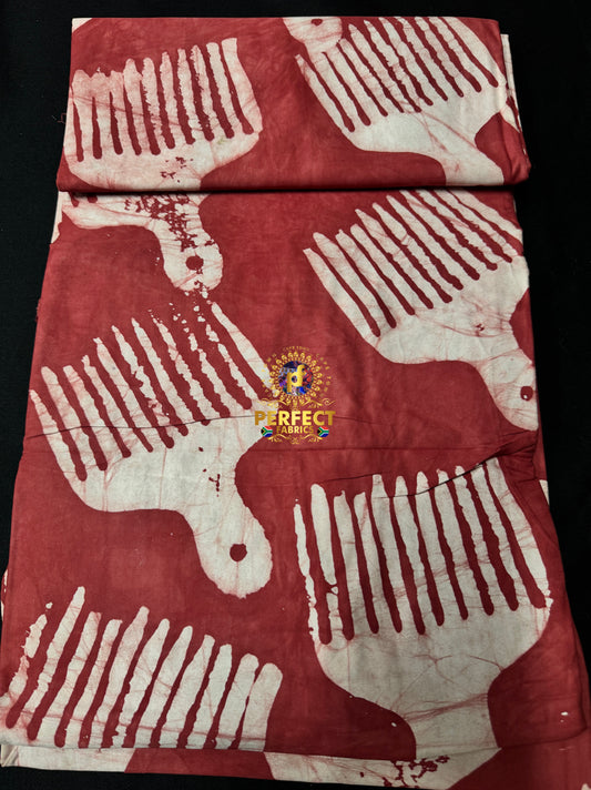Red & White Duafe Adire Adire