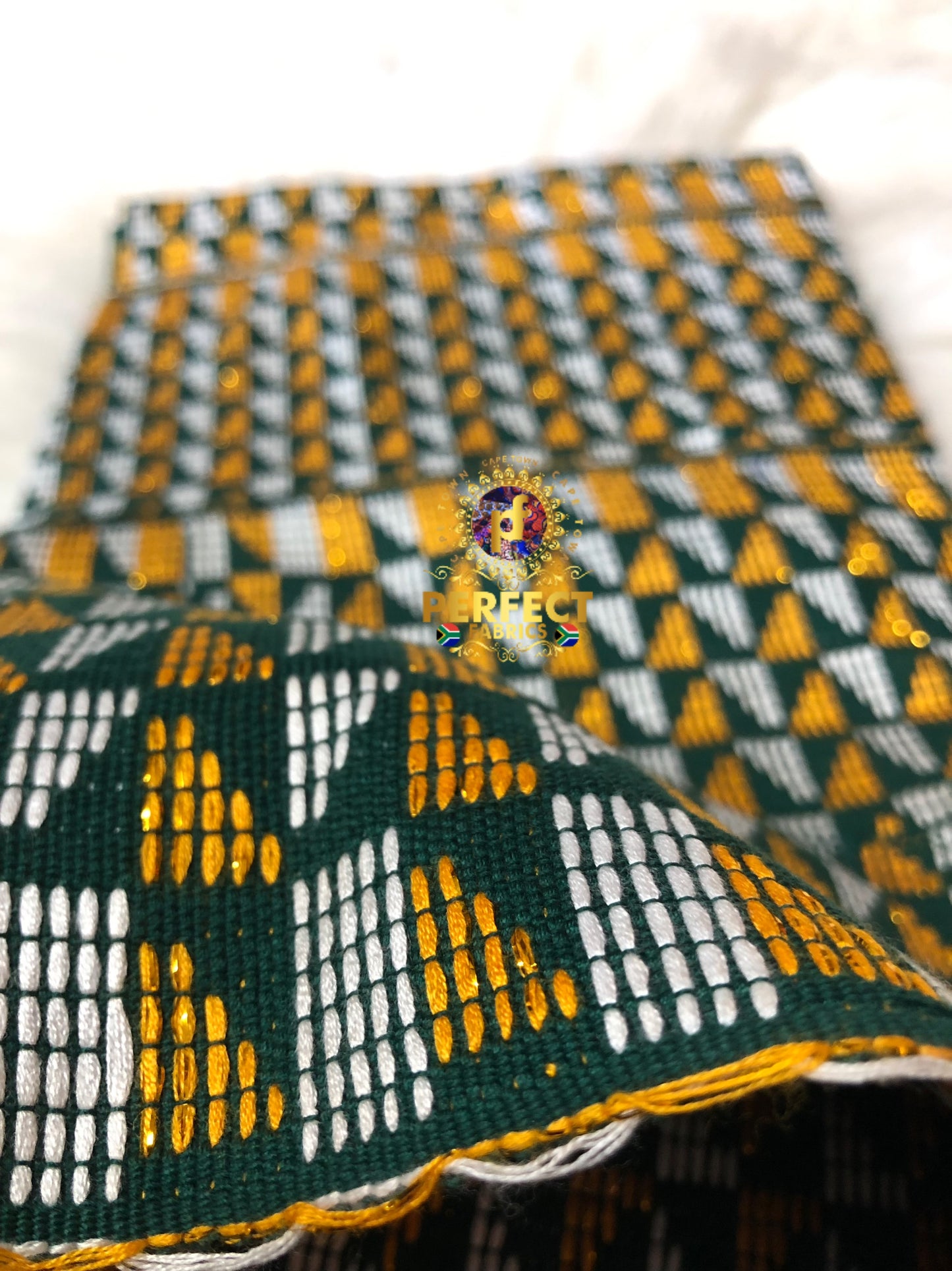 Green & Gold Ashanti Kente