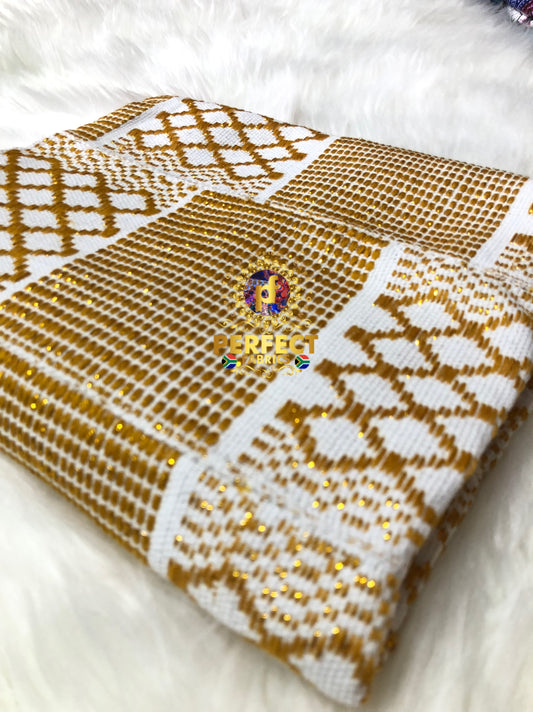 Gold & White Ashanti Kente