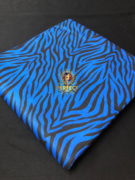 Blue & Black Zebra Ankara