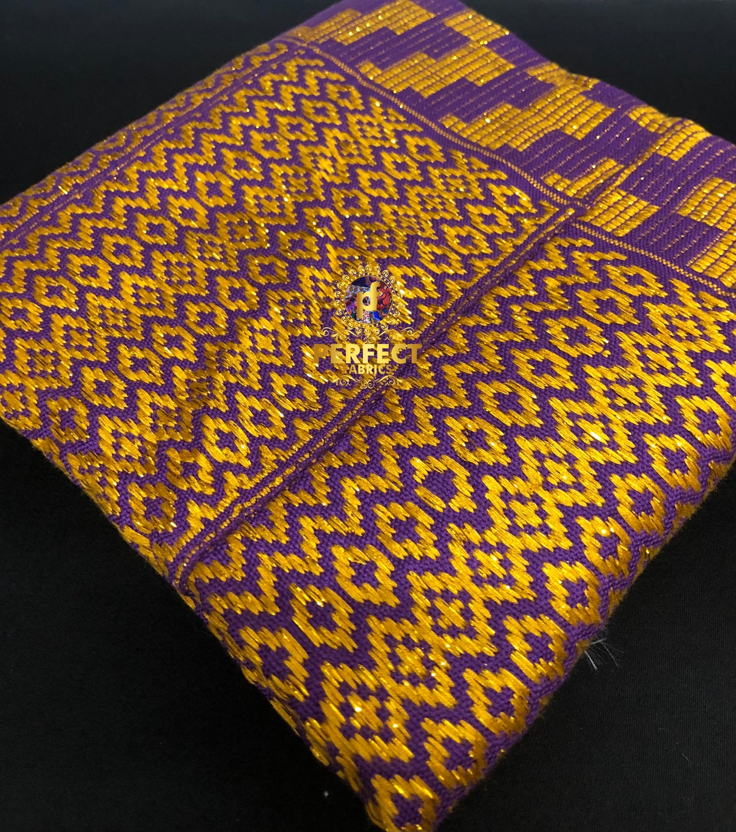 Purple & Gold Ashanti Kente